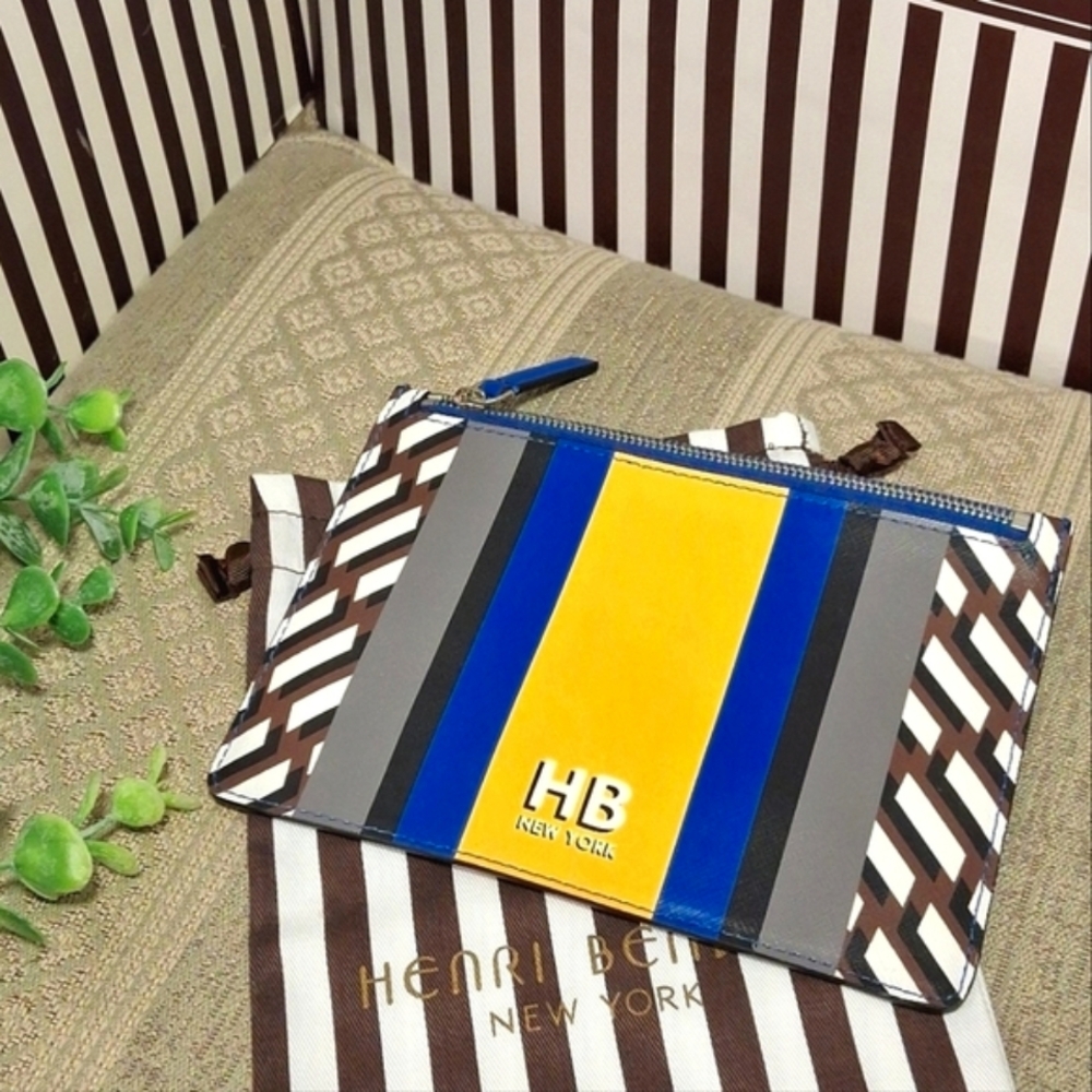 Henri Bendel West 57th Slim Geometric Clutch Or Pouch
